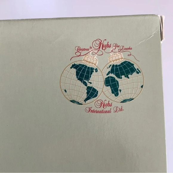 VTG Krebs Glass Christmas Hand painted Ornaments Girl Tree Snowball Boy New! - Picture 13 of 15